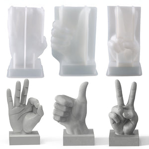 hand gesture silicone resin molds