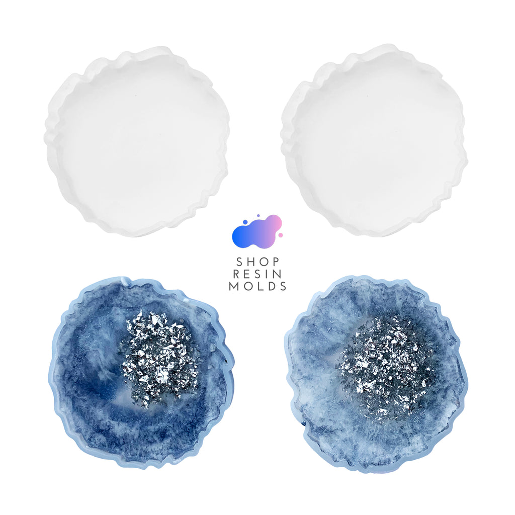 Geode Resin Coaster Molds - 4 Pcs in 2023  Silicone coasters, Epoxy resin  art, Resin molds