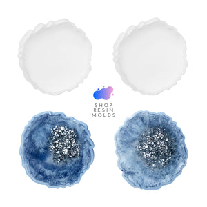 geode resin round circle craft art mold coasters for coaster