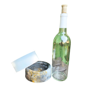 wine bottle coaster resin mold butler caddy silicone